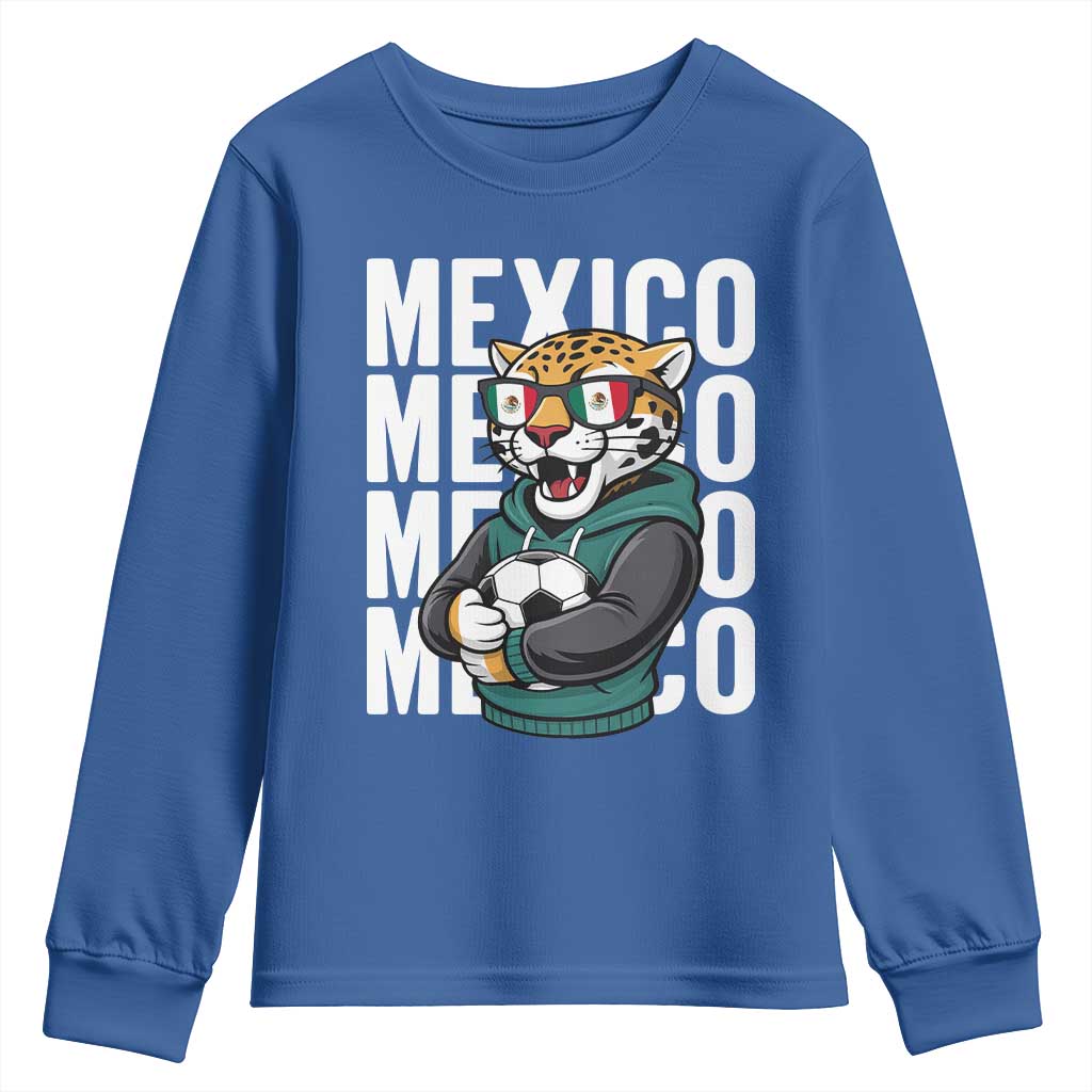 Fierce Mexico Jaguar Soccer Pride Fan Gift Youth Sweatshirt TS12 Royal Blue Print Your Wear