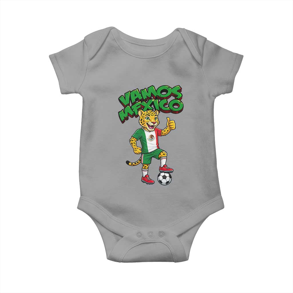 Vamos Mexico Fierce Leopard Baby Onesie Soccer 2026 Fan Gift TS12 Sport Gray Print Your Wear