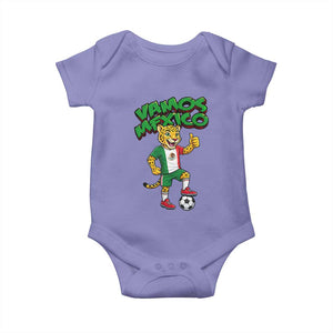 Vamos Mexico Fierce Leopard Baby Onesie Soccer 2026 Fan Gift TS12 Violet Print Your Wear