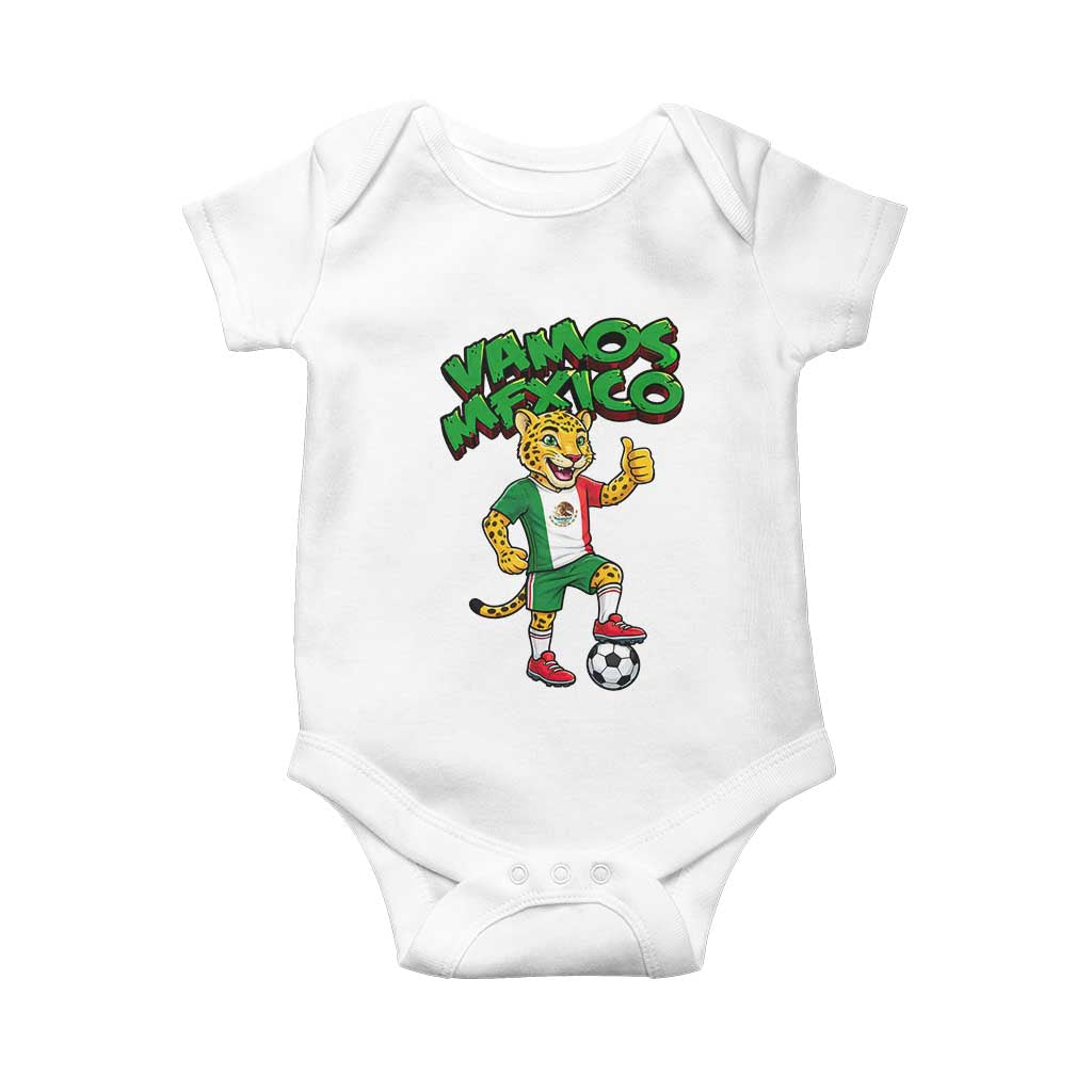 Vamos Mexico Fierce Leopard Baby Onesie Soccer 2026 Fan Gift TS12 White Print Your Wear