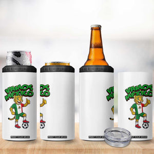 Vamos Mexico Fierce Leopard 4 in 1 Can Cooler Tumbler Soccer 2026 Fan Gift TS12 Print Your Wear