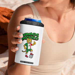 Vamos Mexico Fierce Leopard 4 in 1 Can Cooler Tumbler Soccer 2026 Fan Gift TS12 Print Your Wear