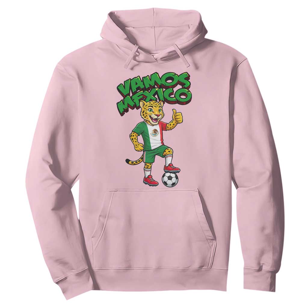 Vamos Mexico Fierce Leopard Hoodie Soccer 2026 Fan Gift TS12 Light Pink Print Your Wear