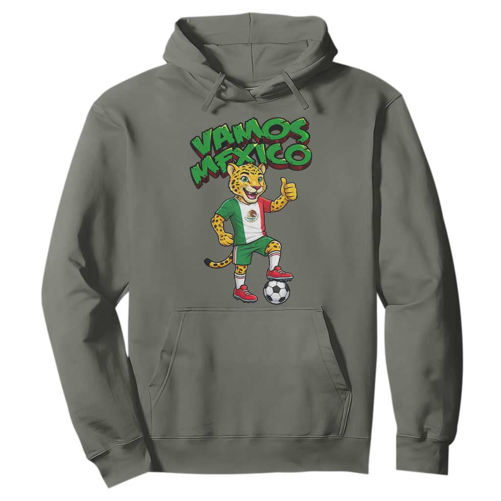 Vamos Mexico Fierce Leopard Hoodie Soccer 2026 Fan Gift TS12 Military Green Print Your Wear
