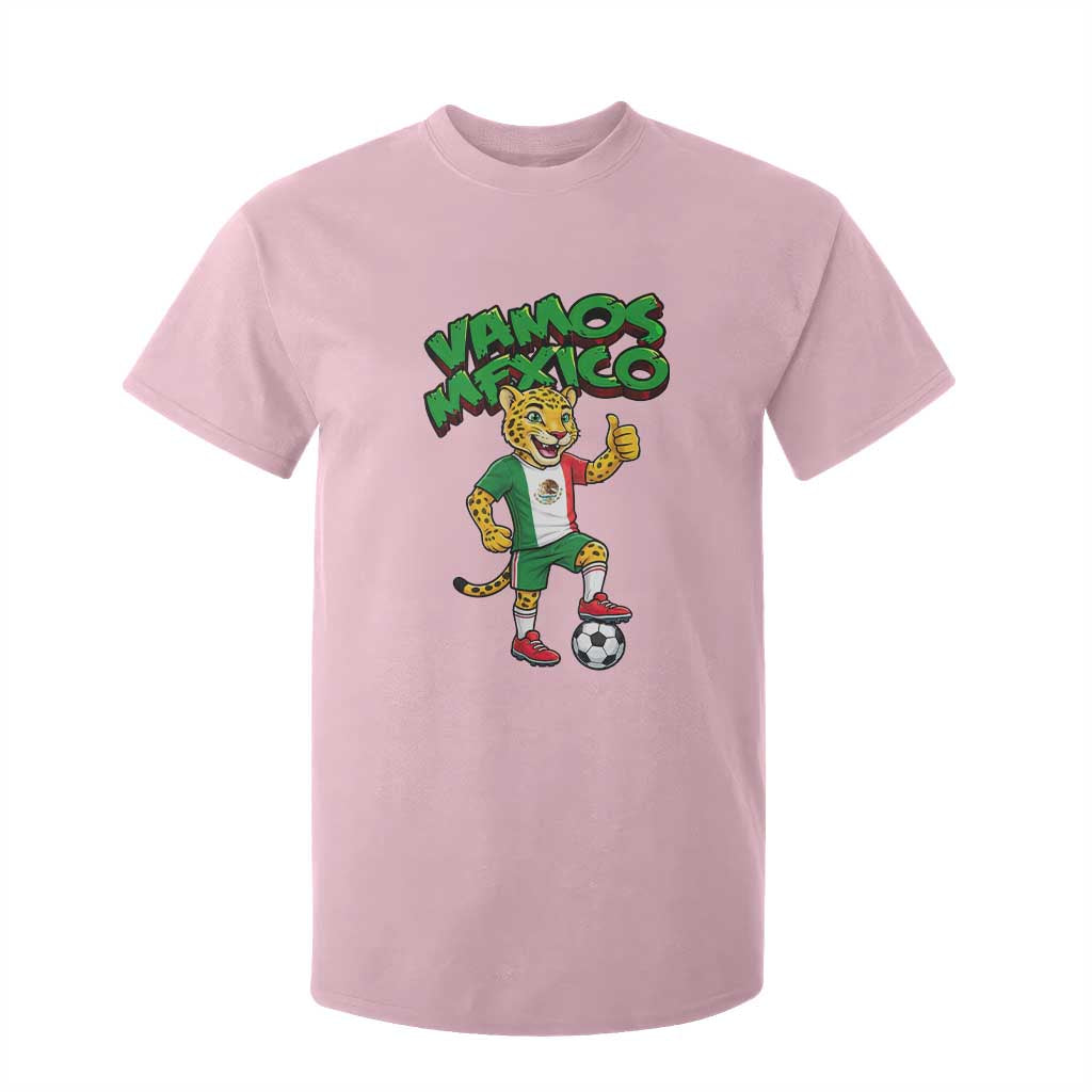 Vamos Mexico Fierce Leopard T Shirt For Kid Soccer 2026 Fan Gift TS12 Light Pink Print Your Wear