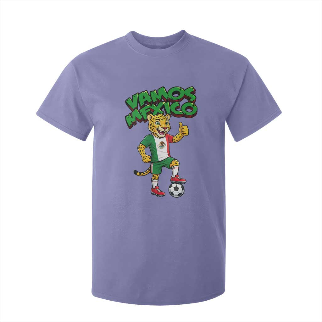 Vamos Mexico Fierce Leopard T Shirt For Kid Soccer 2026 Fan Gift TS12 Violet Print Your Wear