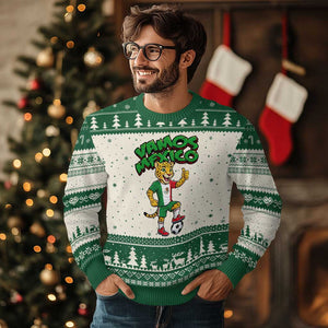 Vamos Mexico Fierce Leopard Ugly Christmas Sweater Soccer 2026 Fan Gift TS12 Beige Green Print Your Wear