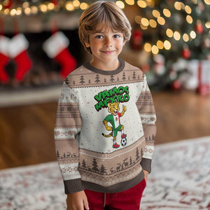 Vamos Mexico Fierce Leopard Ugly Christmas Sweater Soccer 2026 Fan Gift TS12 Mocha Mousse Print Your Wear