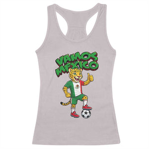 Vamos Mexico Fierce Leopard Racerback Tank Top Soccer 2026 Fan Gift TS12 Ice Gray Print Your Wear