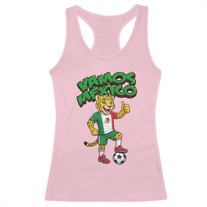 Vamos Mexico Fierce Leopard Racerback Tank Top Soccer 2026 Fan Gift TS12 Light Pink Print Your Wear