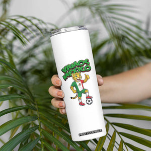 Vamos Mexico Fierce Leopard Skinny Tumbler Soccer 2026 Fan Gift TS12 Print Your Wear