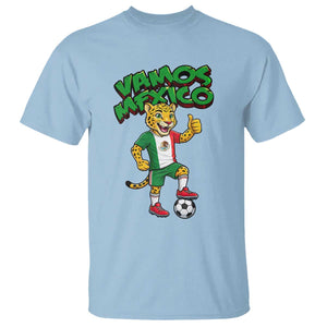 Vamos Mexico Fierce Leopard T Shirt Soccer 2026 Fan Gift TS12 Light Blue Print Your Wear