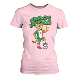 Vamos Mexico Fierce Leopard T Shirt For Women Soccer 2026 Fan Gift TS12 Light Pink Print Your Wear