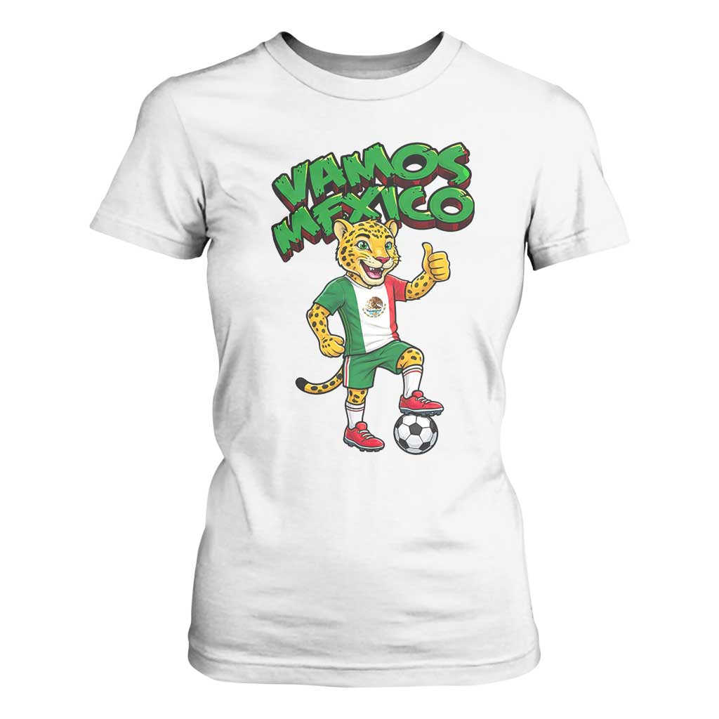 Vamos Mexico Fierce Leopard T Shirt For Women Soccer 2026 Fan Gift TS12 White Print Your Wear
