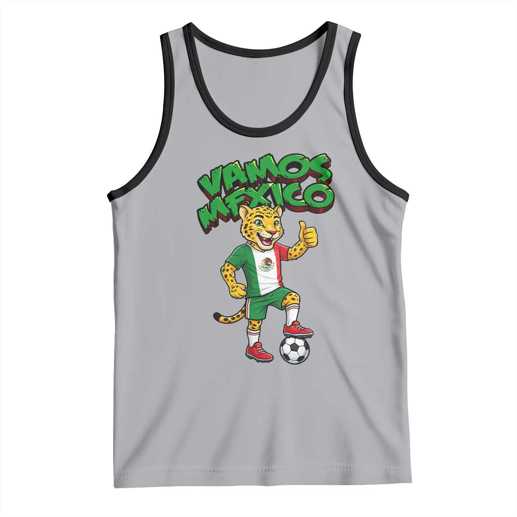 Vamos Mexico Fierce Leopard Tank Top Soccer 2026 Fan Gift TS12 Athletic Heather Black Print Your Wear