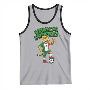 Vamos Mexico Fierce Leopard Tank Top Soccer 2026 Fan Gift TS12 Athletic Heather Black Print Your Wear
