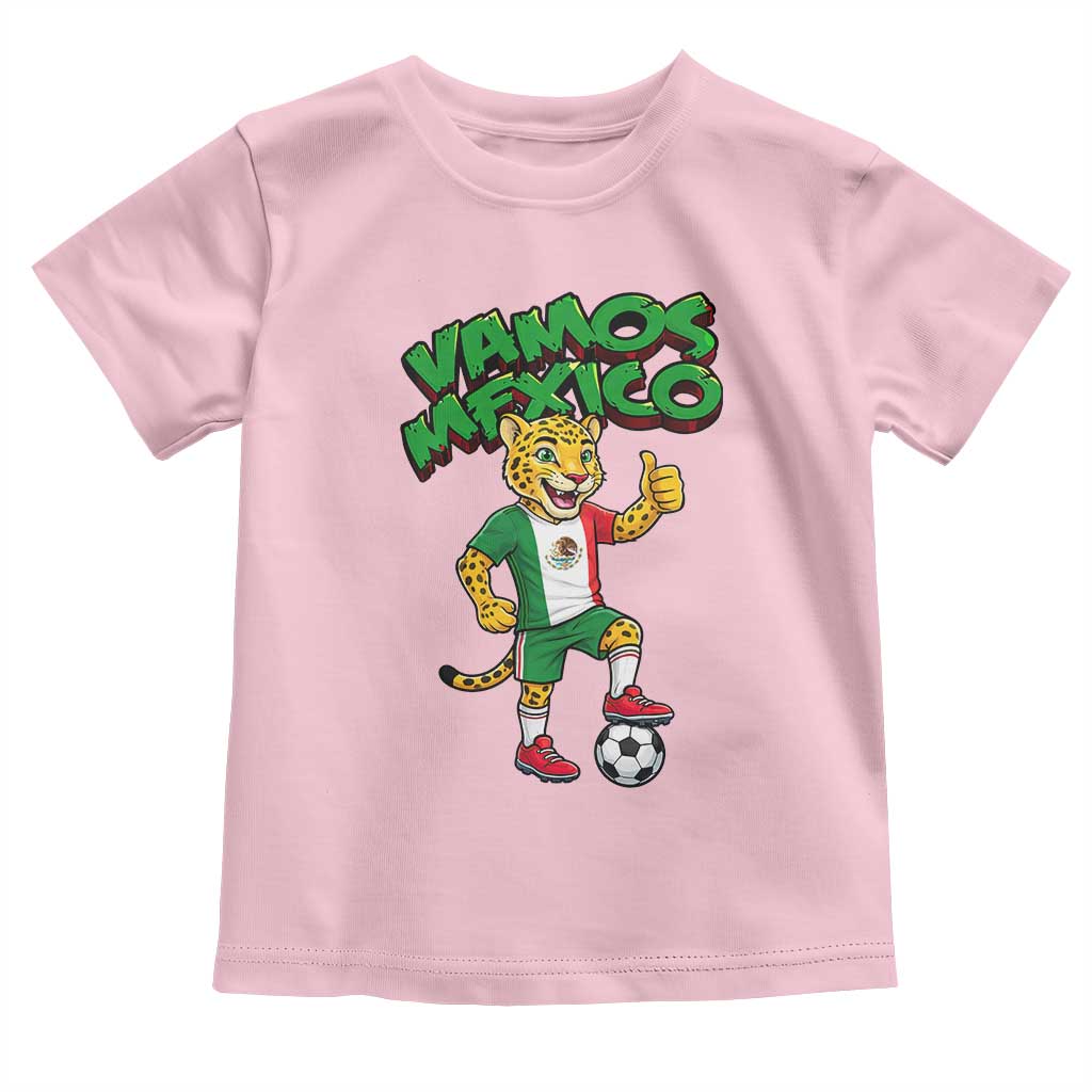 Vamos Mexico Fierce Leopard Toddler T Shirt Soccer 2026 Fan Gift TS12 Light Pink Print Your Wear