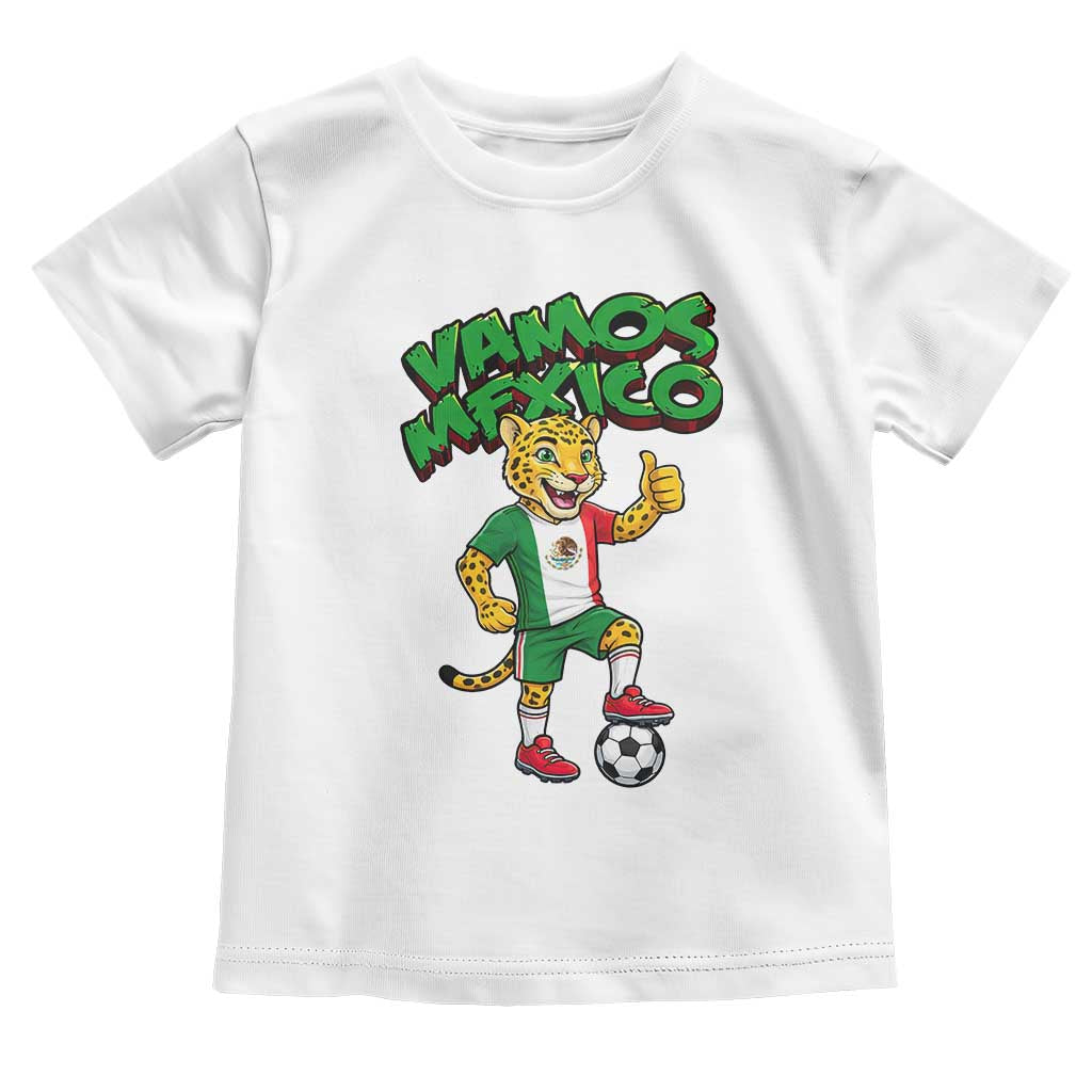 Vamos Mexico Fierce Leopard Toddler T Shirt Soccer 2026 Fan Gift TS12 White Print Your Wear
