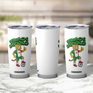 Vamos Mexico Fierce Leopard Tumbler Cup Soccer 2026 Fan Gift TS12 Print Your Wear