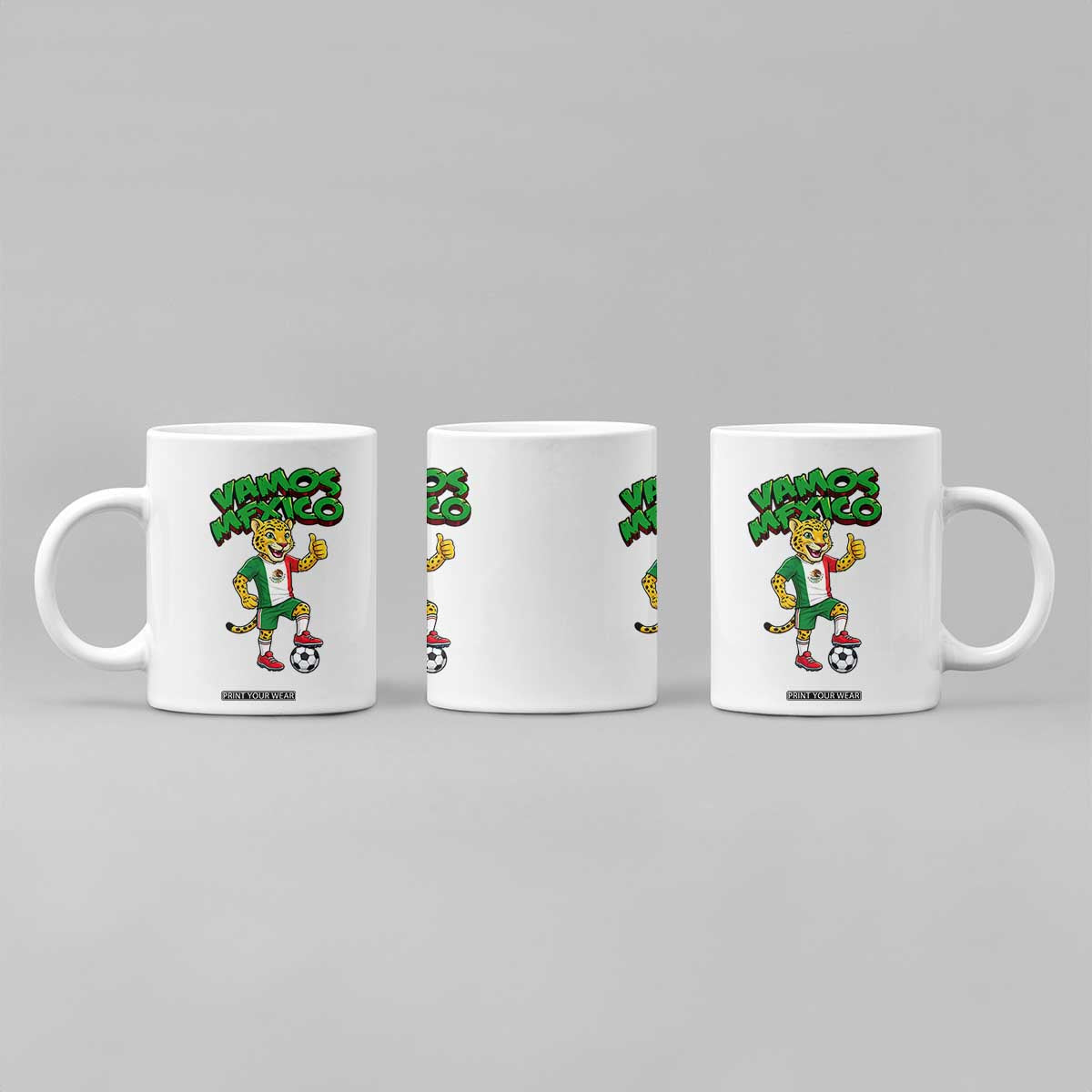 Vamos Mexico Fierce Leopard Coffee Mug Soccer 2026 Fan Gift TS12 Print Your Wear