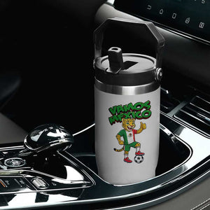 Vamos Mexico Fierce Leopard Flip Straw Tumbler Soccer 2026 Fan Gift TS12 Print Your Wear