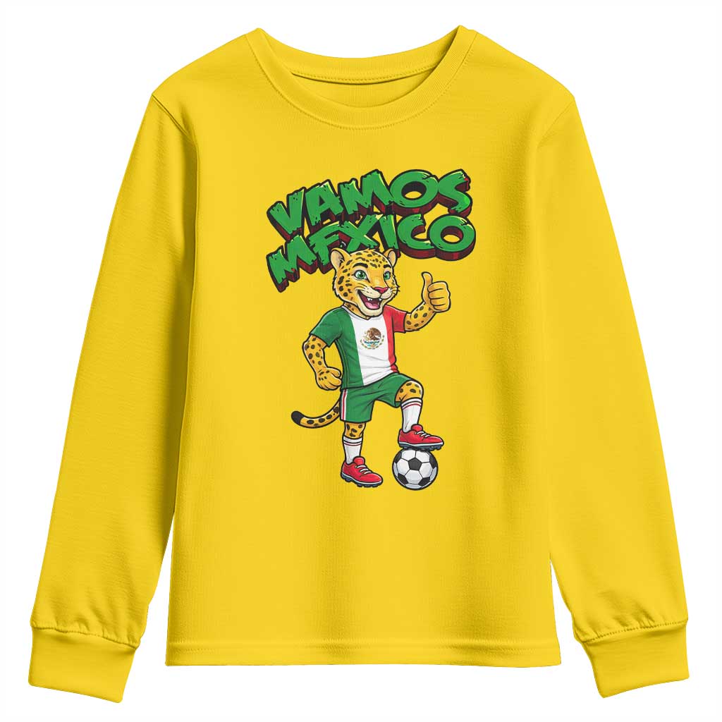 Vamos Mexico Fierce Leopard Youth Sweatshirt Soccer 2026 Fan Gift TS12 Daisy Print Your Wear