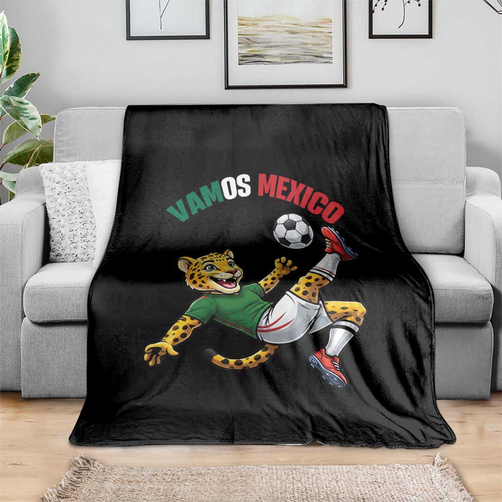 Vamos Mexico Fierce Leopard Soccer 2026 Throw Blanket Mexican Fan Gift TS12 Print Your Wear