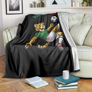 Vamos Mexico Fierce Leopard Soccer 2026 Throw Blanket Mexican Fan Gift TS12 Print Your Wear