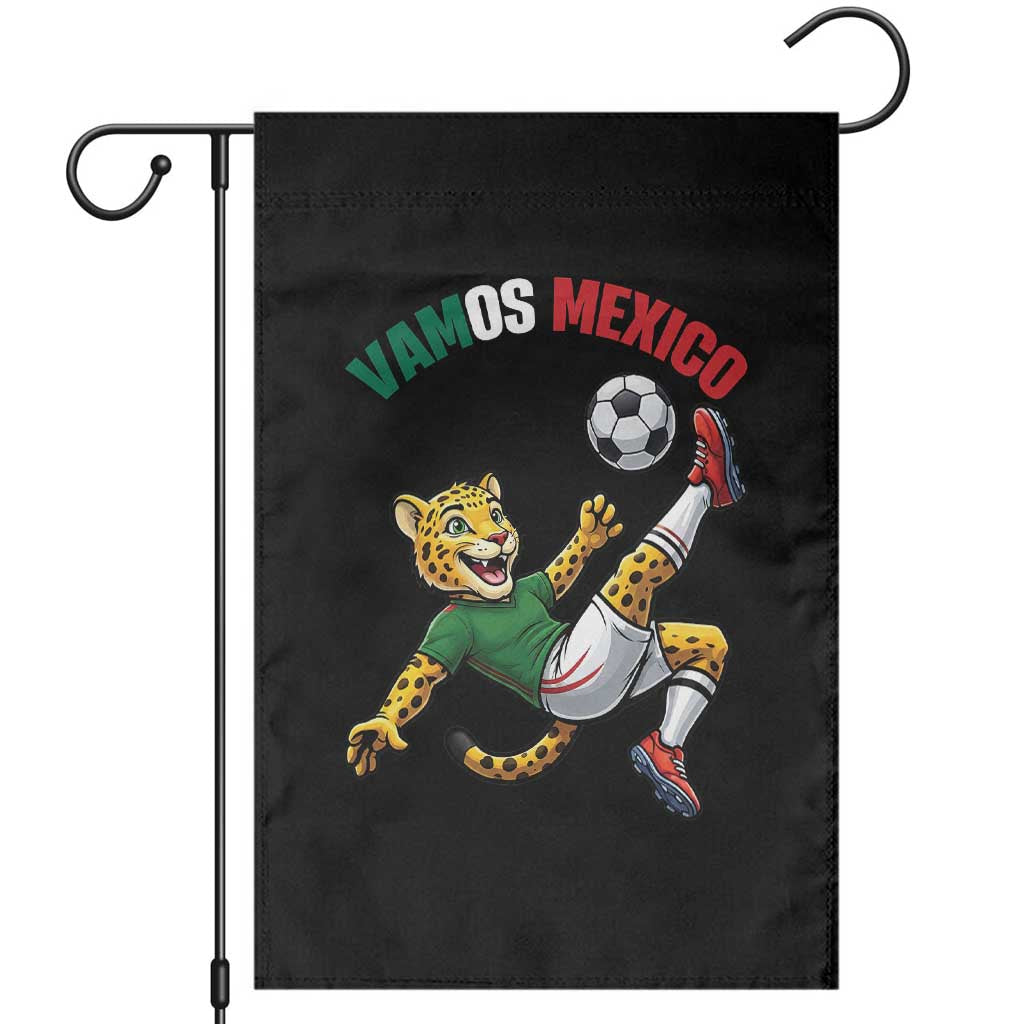 Vamos Mexico Fierce Leopard Soccer 2026 Garden Flag Mexican Fan Gift TS12 Black Print Your Wear