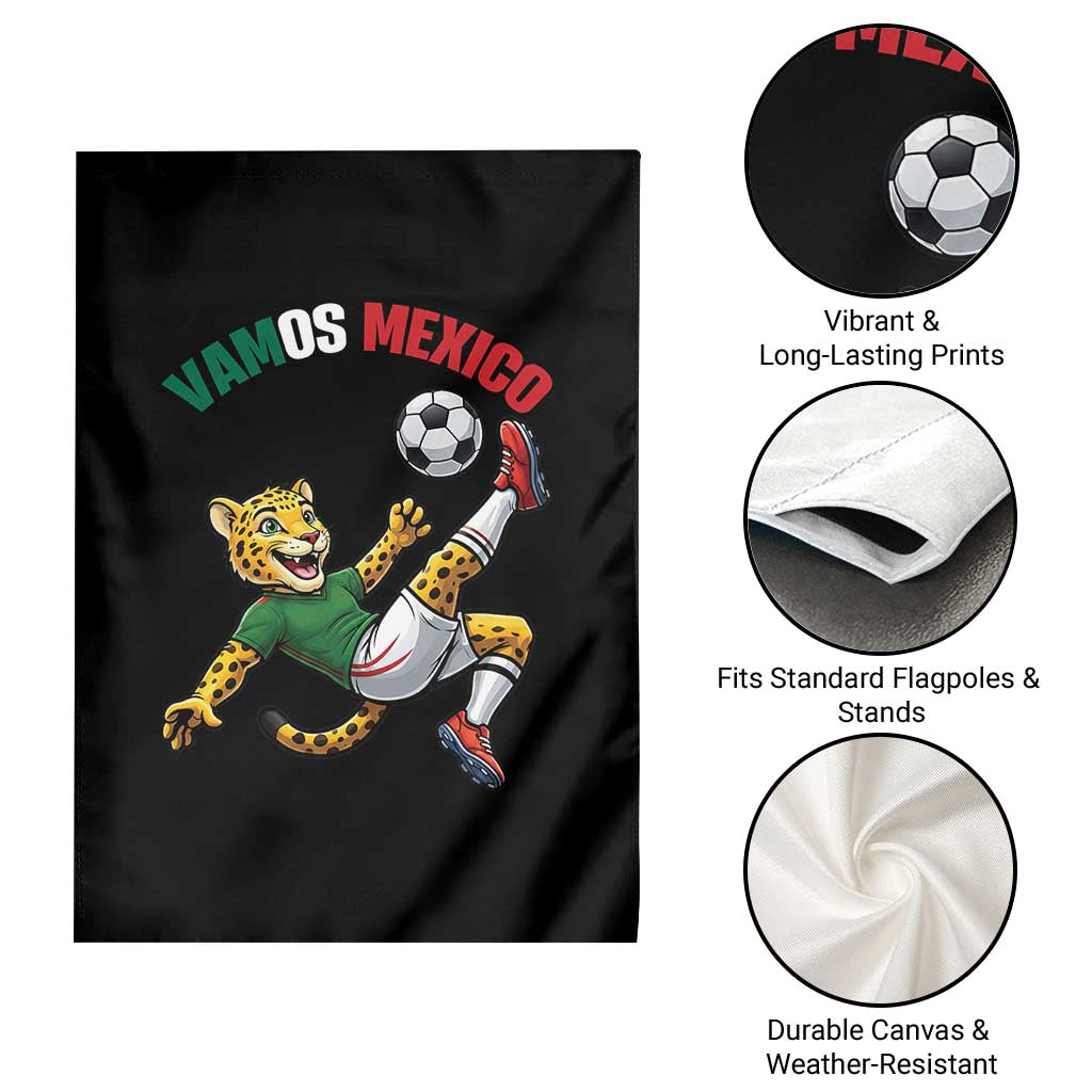 Vamos Mexico Fierce Leopard Soccer 2026 Garden Flag Mexican Fan Gift TS12 Print Your Wear