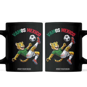 Vamos Mexico Fierce Leopard Soccer 2026 Coffee Mug Mexican Fan Gift TS12 Black Print Your Wear