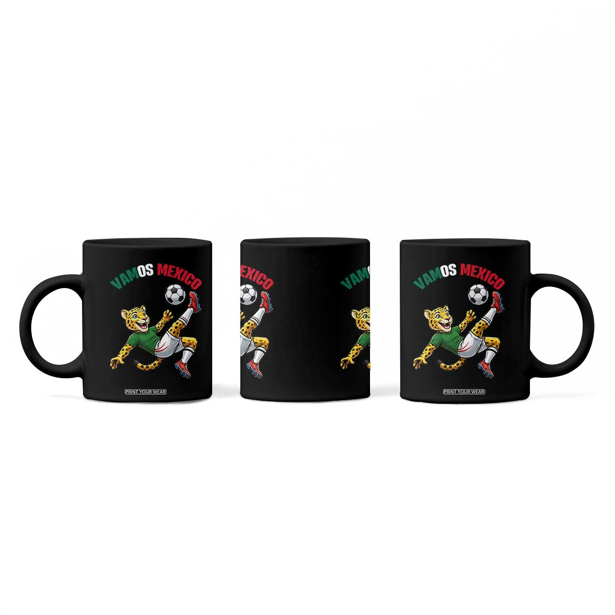 Vamos Mexico Fierce Leopard Soccer 2026 Coffee Mug Mexican Fan Gift TS12 Print Your Wear