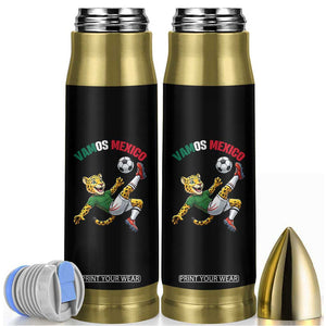 Vamos Mexico Fierce Leopard Soccer 2026 Bullet Tumbler Mexican Fan Gift TS12 Black Print Your Wear