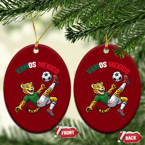 Vamos Mexico Fierce Leopard Soccer 2026 Ceramic Ornament Mexican Fan Gift TS12 Print Your Wear