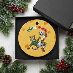 Vamos Mexico Fierce Leopard Soccer 2026 Ceramic Ornament Mexican Fan Gift TS12 1pc Yellow Cheese Print Your Wear