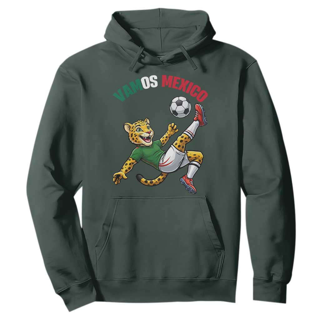 Vamos Mexico Fierce Leopard Soccer 2026 Hoodie Mexican Fan Gift TS12 Dark Forest Green Print Your Wear