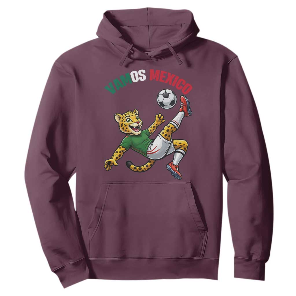 Vamos Mexico Fierce Leopard Soccer 2026 Hoodie Mexican Fan Gift TS12 Maroon Print Your Wear