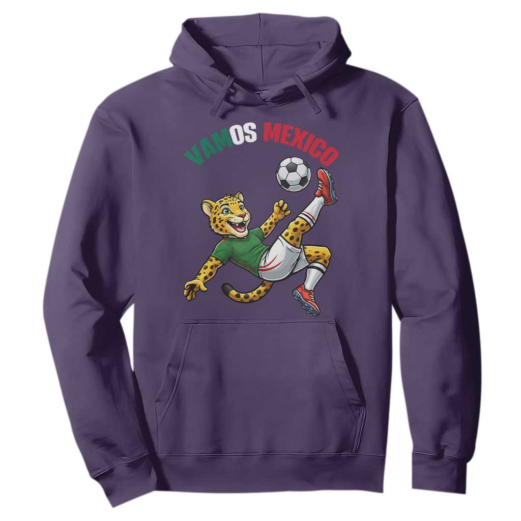 Vamos Mexico Fierce Leopard Soccer 2026 Hoodie Mexican Fan Gift TS12 Purple Print Your Wear
