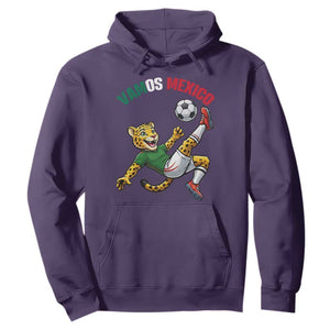 Vamos Mexico Fierce Leopard Soccer 2026 Hoodie Mexican Fan Gift TS12 Purple Print Your Wear