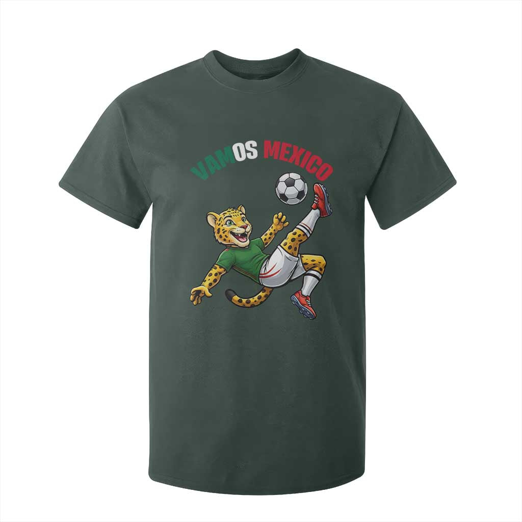 Vamos Mexico Fierce Leopard Soccer 2026 T Shirt For Kid Mexican Fan Gift TS12 Dark Forest Green Print Your Wear