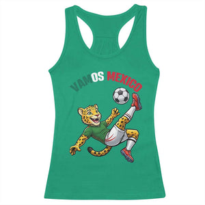 Vamos Mexico Fierce Leopard Soccer 2026 Racerback Tank Top Mexican Fan Gift TS12 Irish Green Print Your Wear