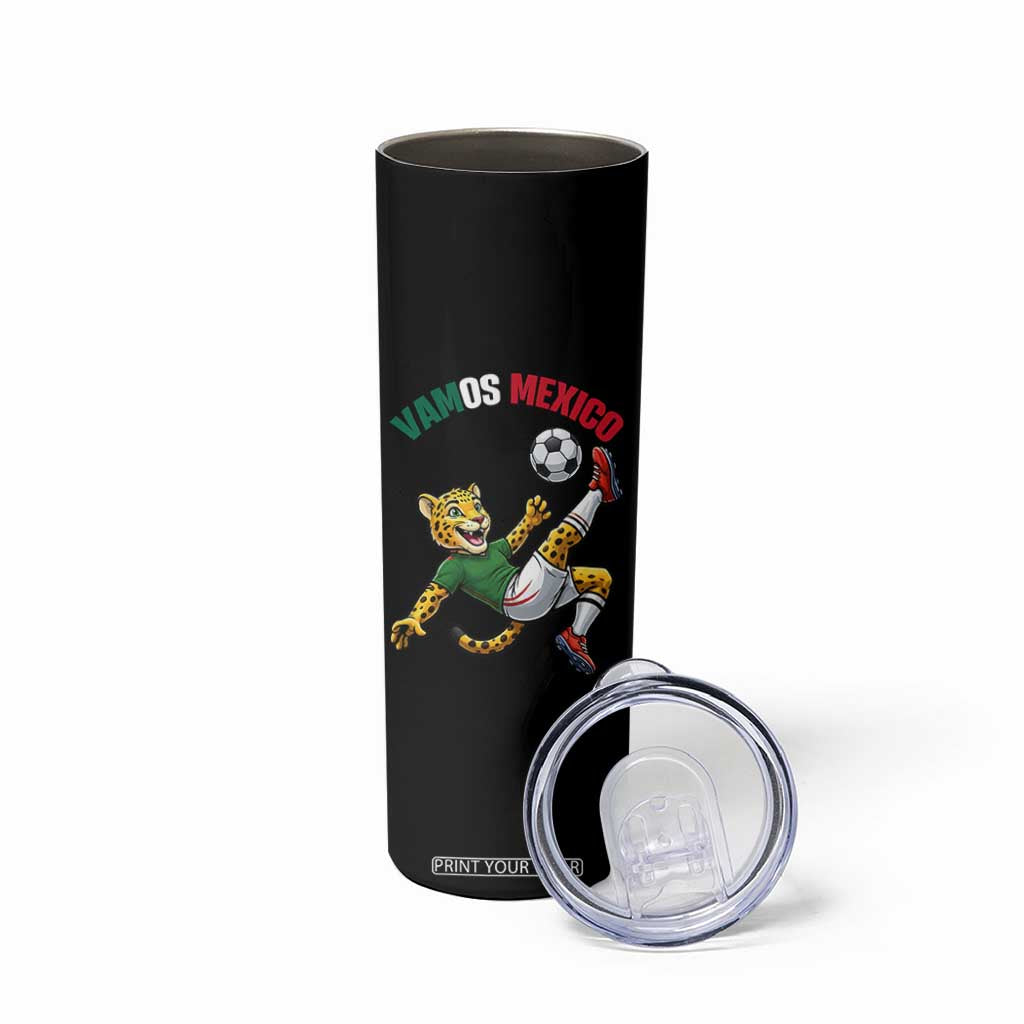 Vamos Mexico Fierce Leopard Soccer 2026 Skinny Tumbler Mexican Fan Gift TS12 Print Your Wear