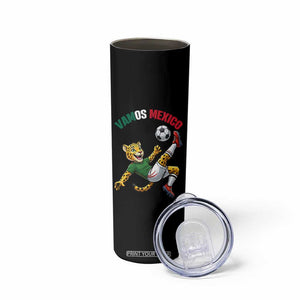 Vamos Mexico Fierce Leopard Soccer 2026 Skinny Tumbler Mexican Fan Gift TS12 Print Your Wear
