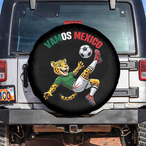 Vamos Mexico Fierce Leopard Soccer 2026 Spare Tire Cover Mexican Fan Gift TS12 No hole Black Print Your Wear
