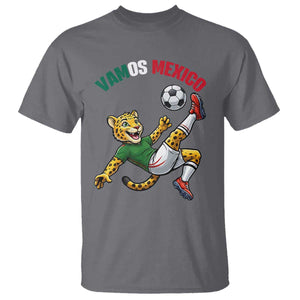 Vamos Mexico Fierce Leopard Soccer 2026 T Shirt Mexican Fan Gift TS12 Charcoal Print Your Wear