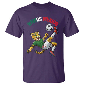 Vamos Mexico Fierce Leopard Soccer 2026 T Shirt Mexican Fan Gift TS12 Purple Print Your Wear