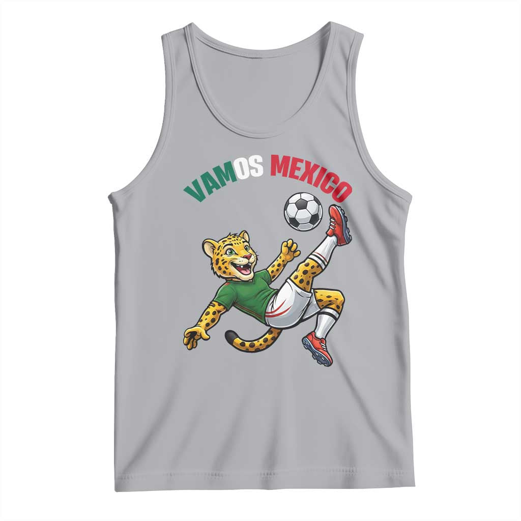 Vamos Mexico Fierce Leopard Soccer 2026 Tank Top Mexican Fan Gift TS12 Athletic Heather Print Your Wear