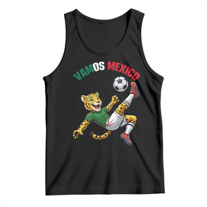 Vamos Mexico Fierce Leopard Soccer 2026 Tank Top Mexican Fan Gift TS12 Black Print Your Wear