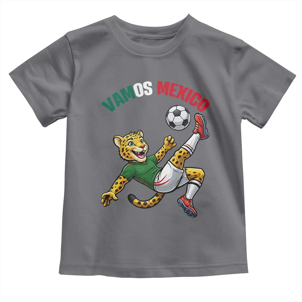 Vamos Mexico Fierce Leopard Soccer 2026 Toddler T Shirt Mexican Fan Gift TS12 Charcoal Print Your Wear