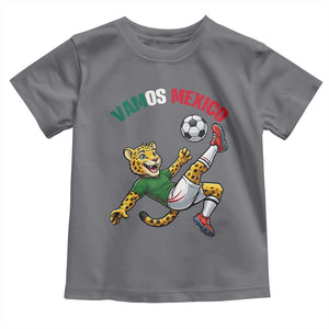 Vamos Mexico Fierce Leopard Soccer 2026 Toddler T Shirt Mexican Fan Gift TS12 Charcoal Print Your Wear